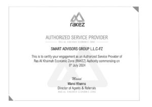 Rakez Authorized Service Provider Certificate